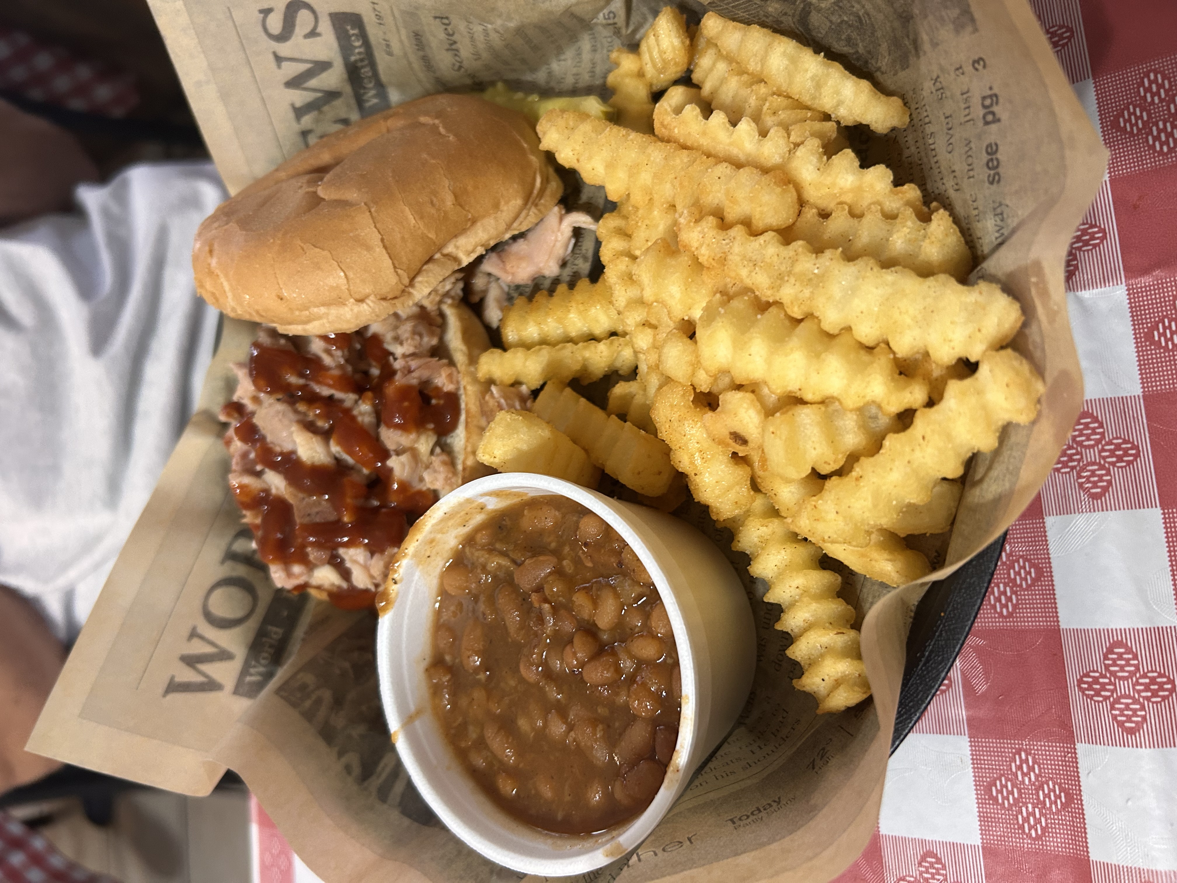 Pulled Chicken Sandwich at Choo-Choo BBQ Express