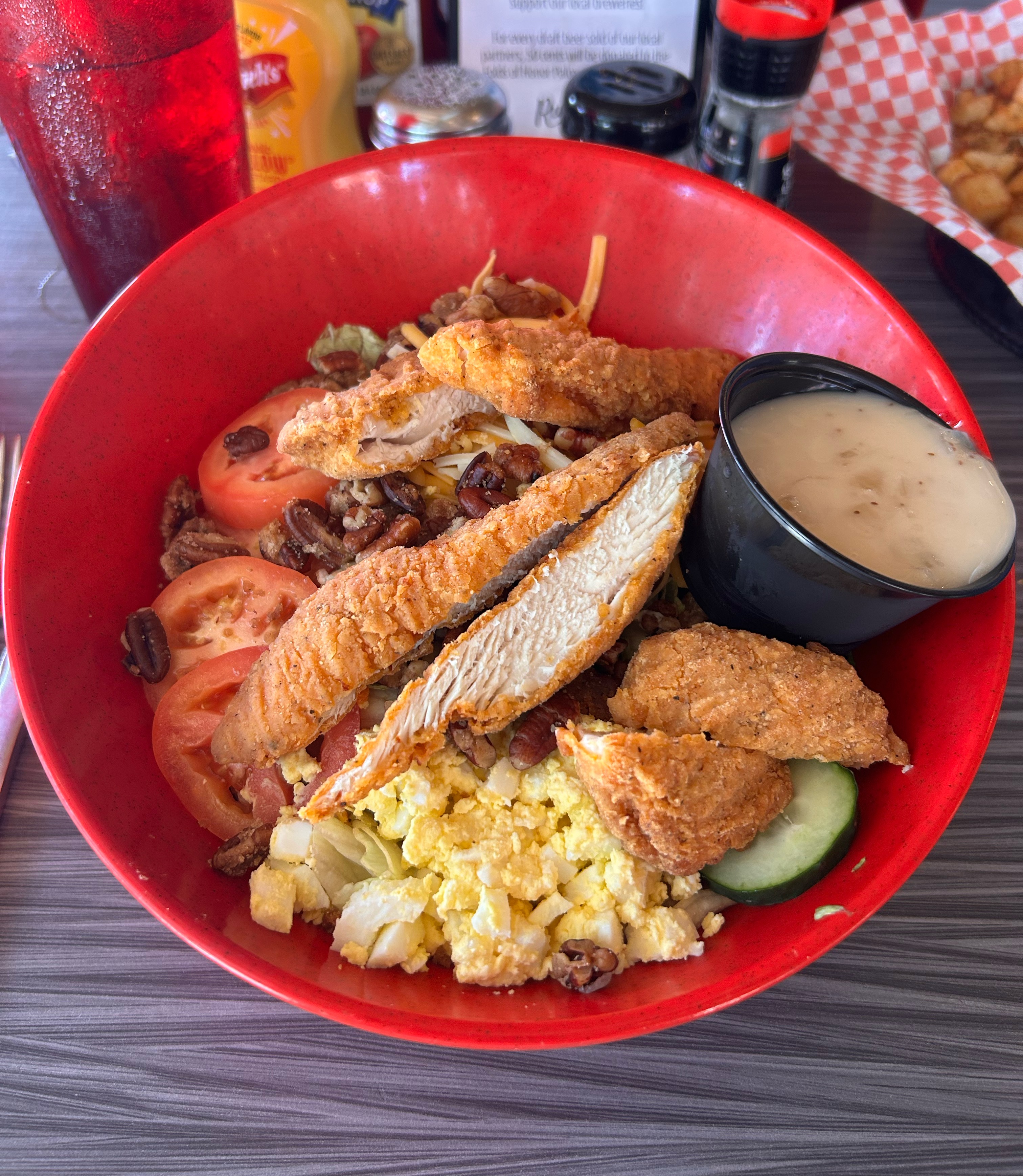 Southern Fried Chicken Salad at Top Dawg Tavern