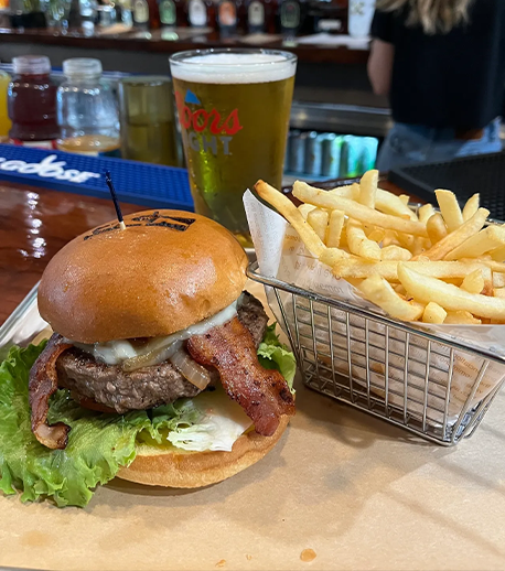 Saloon Burger at Sundown Saloon
