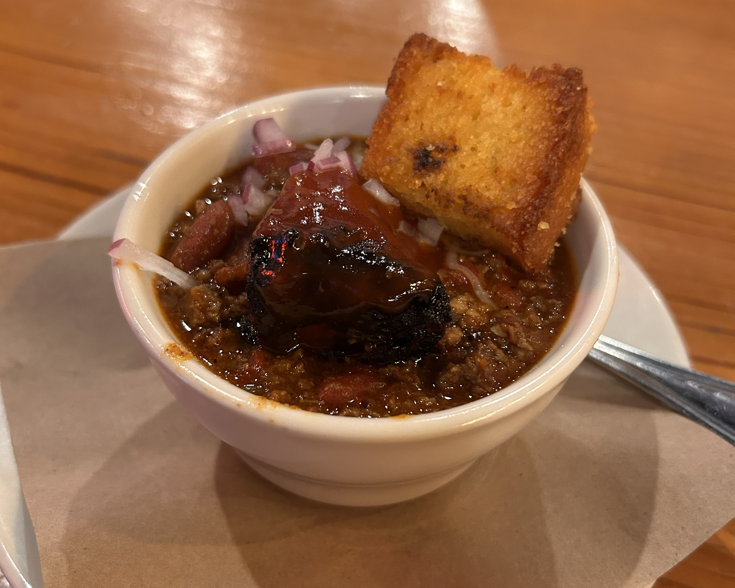 Brisket Burnt End Chili at One Hot Mama’s
