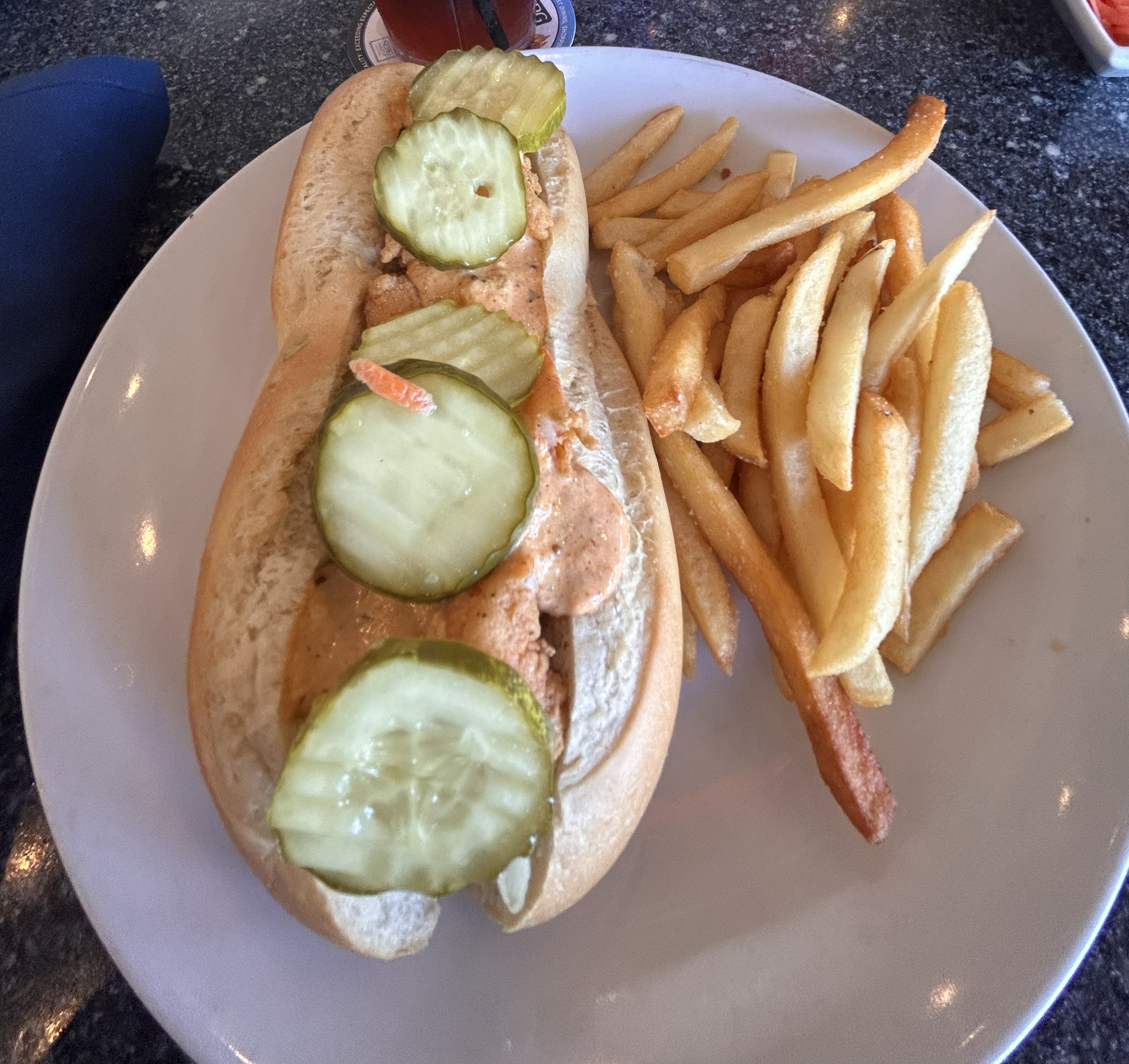 Shrimp Nola Po' Boy at Poseidon Coastal Cuisine