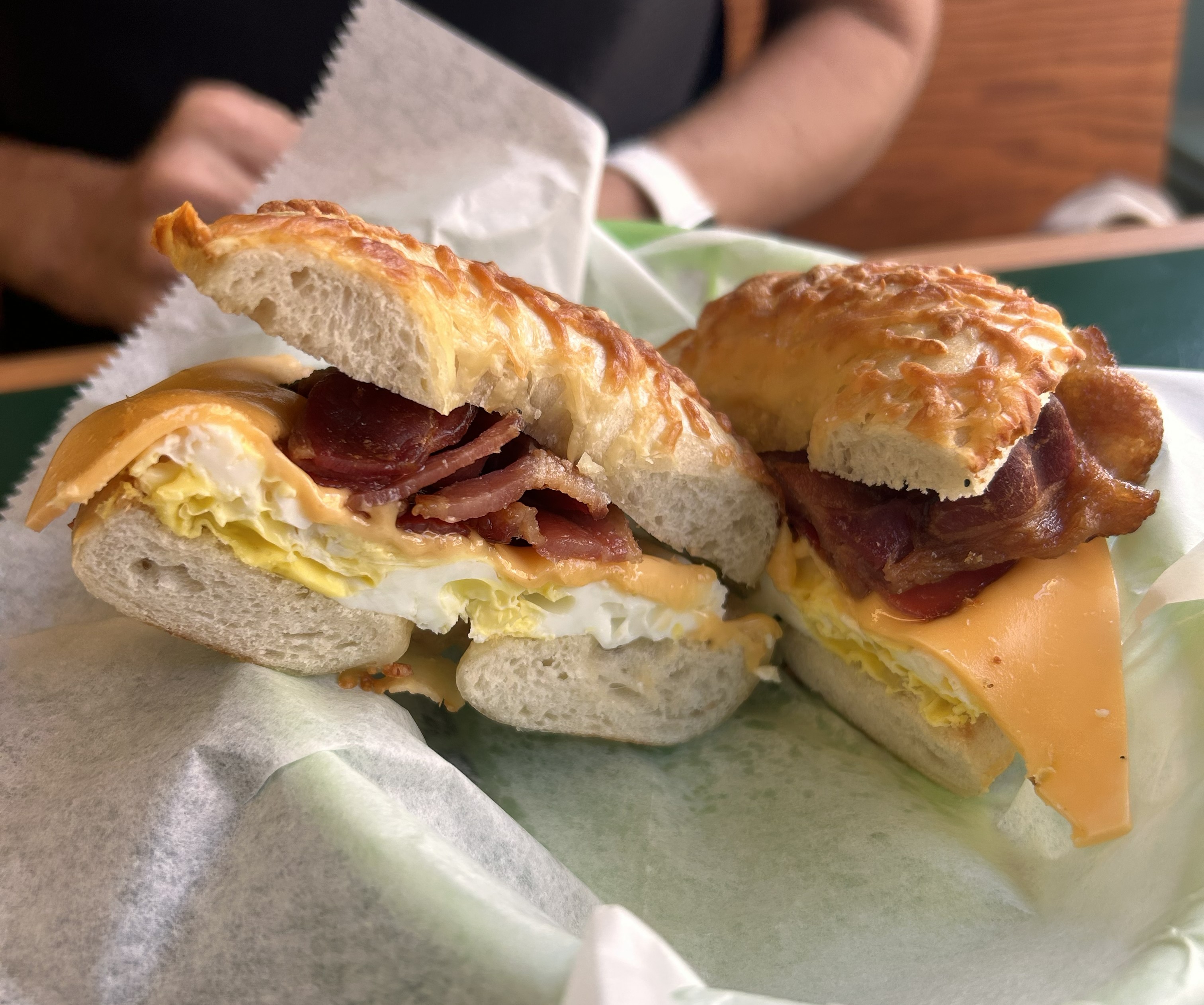 Lowcountry Breakfast Bagel at Island Bagel & Deli