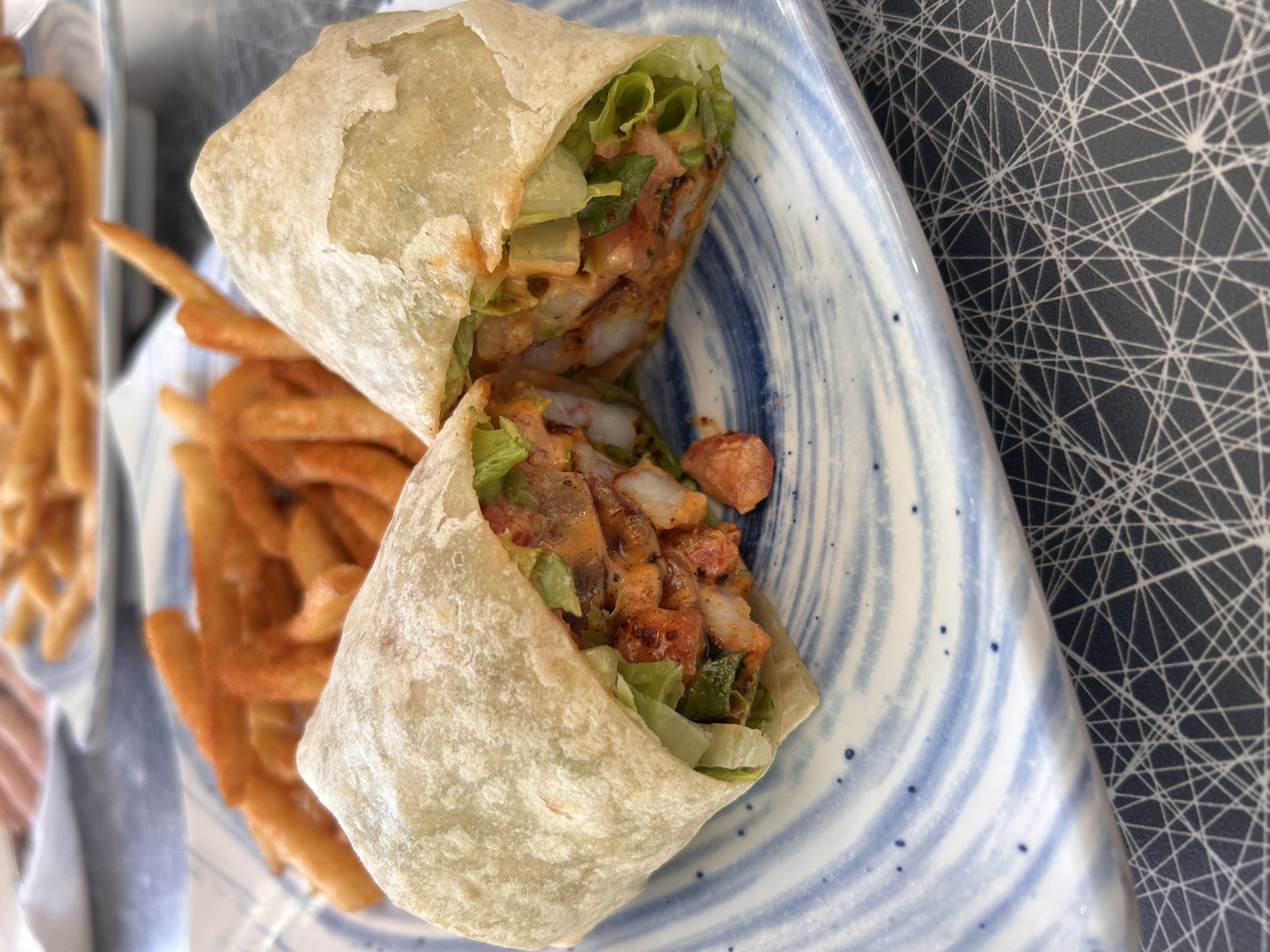 Spicy Shrimp Wrap at North End Tavern