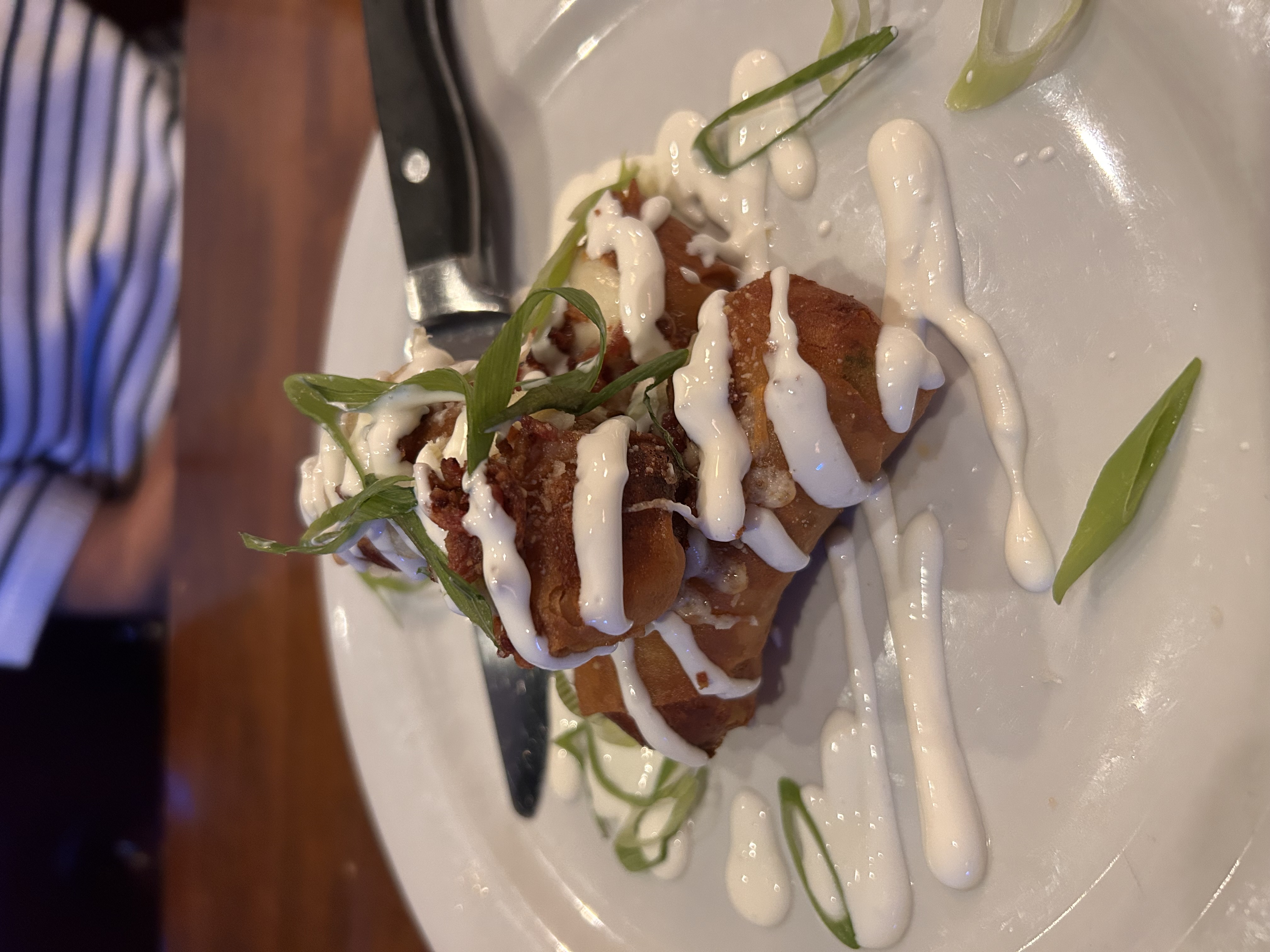 Twice-Baked Potato Spring Rolls at Frankie Bones Restaurant & Lounge