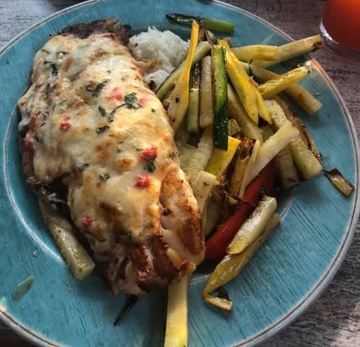 Parmesan Crusted Grouper at The SandBar