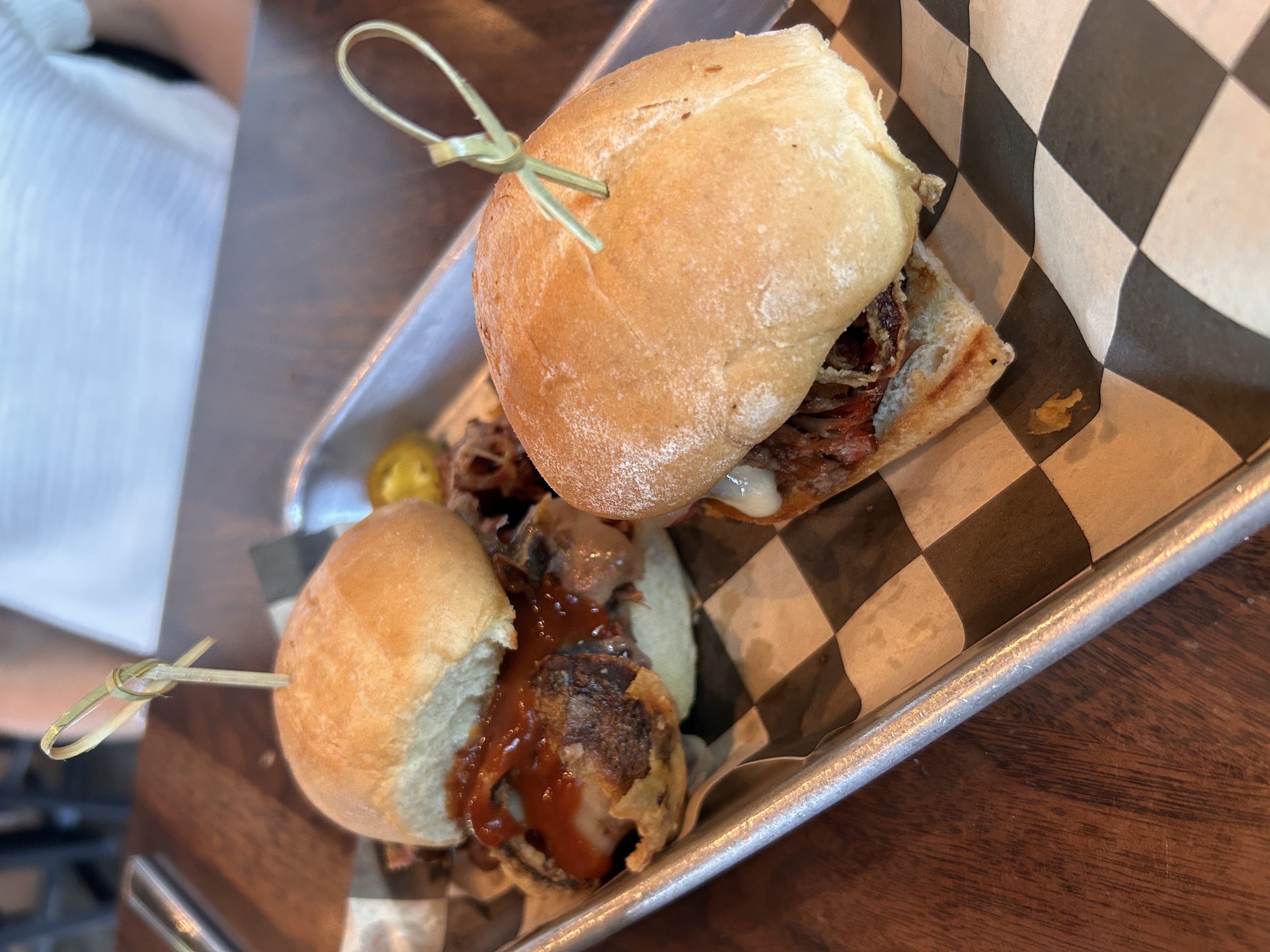 Burnt End Sliders at The Smokehouse