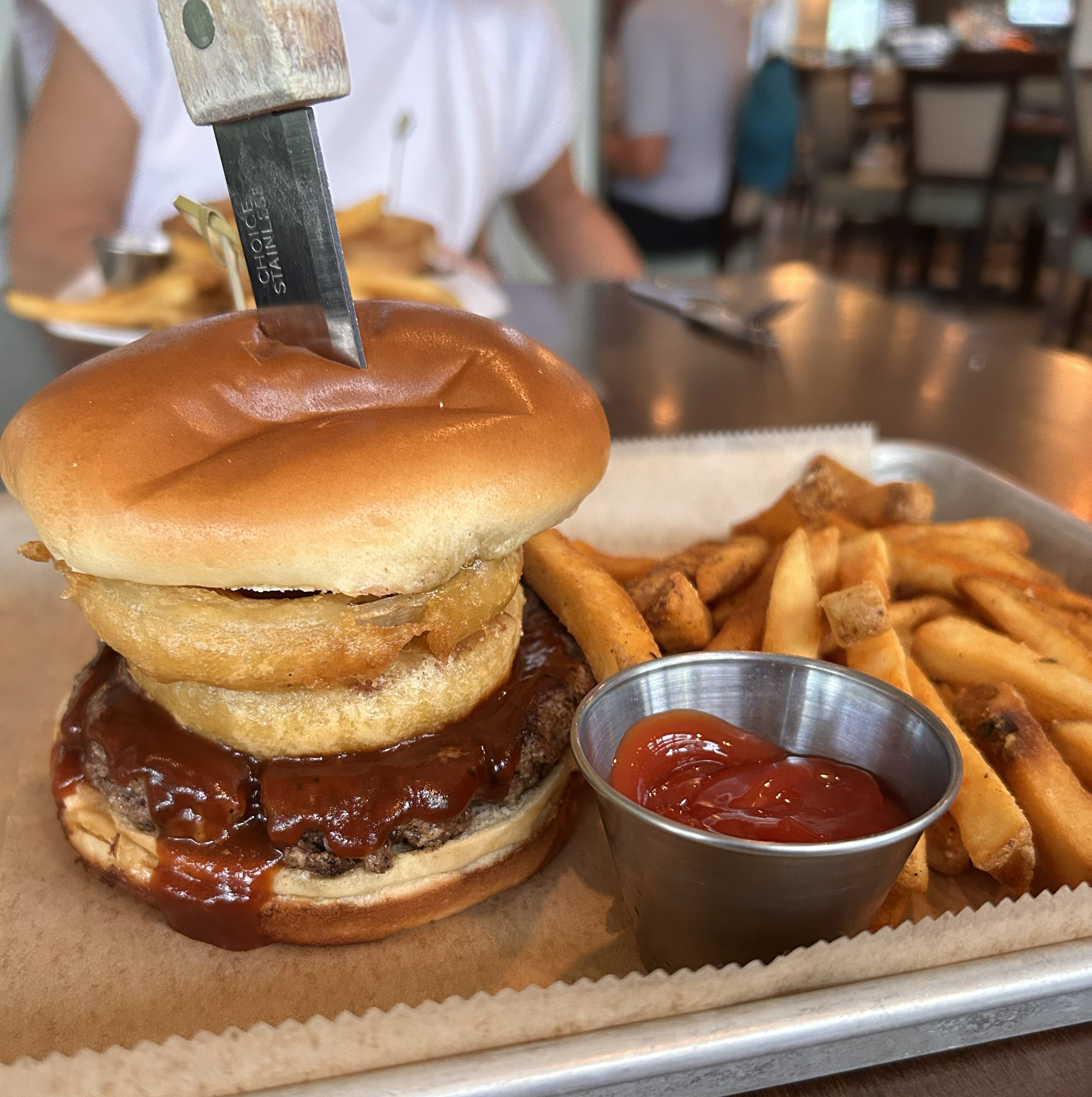 Carolina Crunch Burger at Lagerhead Tavern